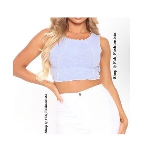 Baby blue crop top